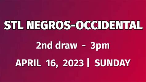 stl result today negros|STL Result Today .